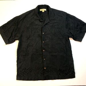 Tommy Bahama Silk Button Up Palm Tree Plant Sz L